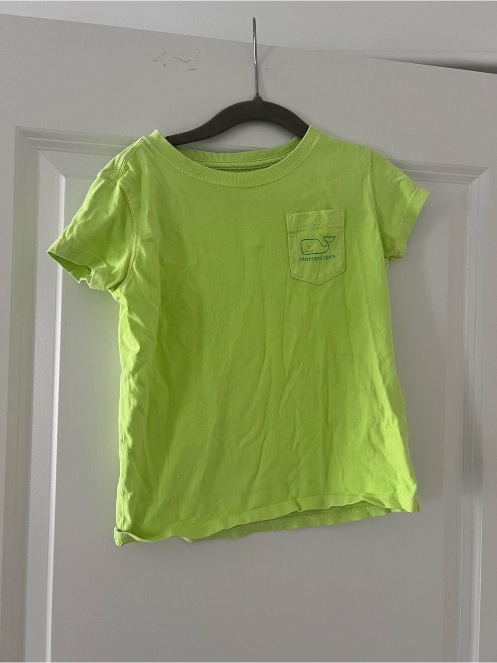Vineyard Vines Kids Neon Lime Pocket Tee